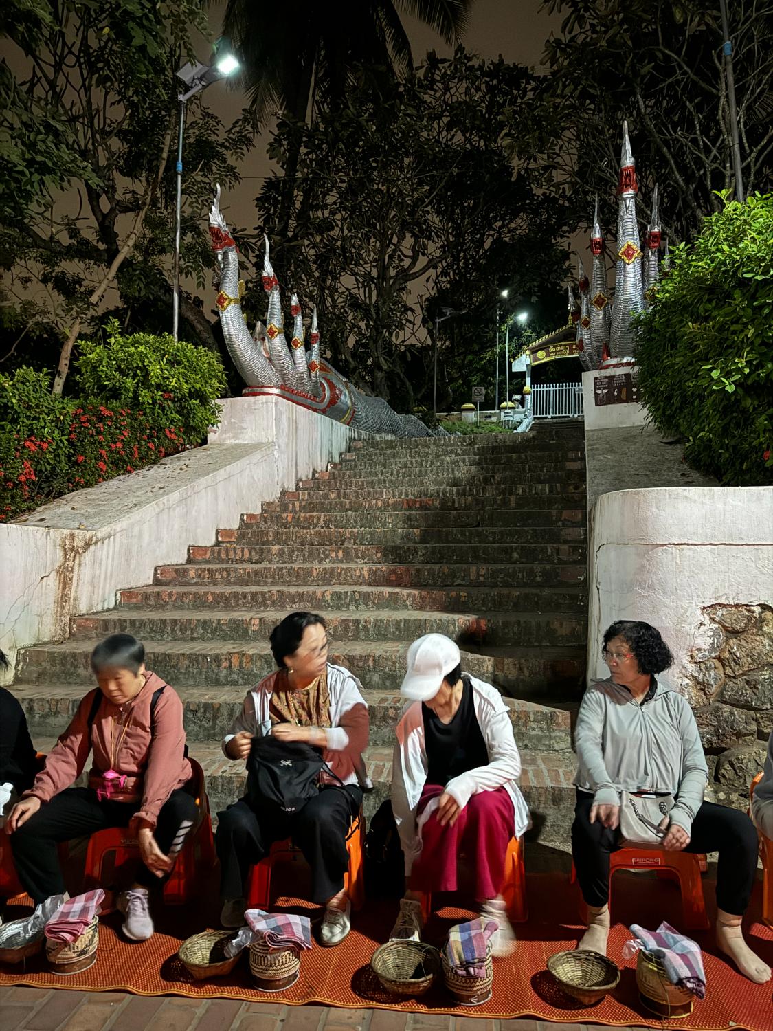 与bomb共生的老挝】 琅勃拉邦布施、普西山观景、老挝服装、香通寺生命之树，高铁回万象，传统按摩和夜市– 小鱼滋味